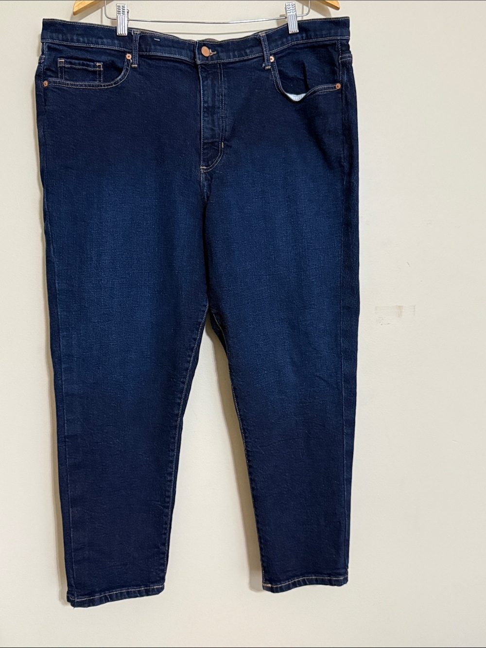 Banana Republic Dark Indigo Straight-Leg Jeans women 35 mid rise casual office